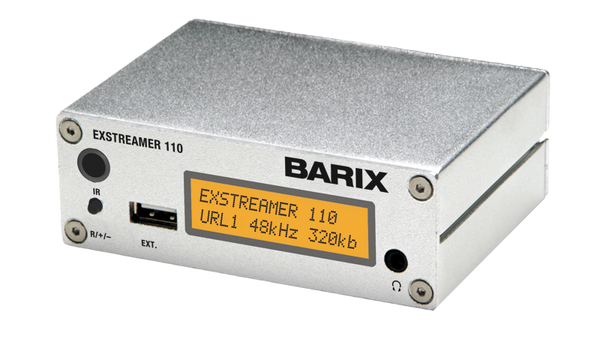 Barix B-Stock Exstreamer-110:  IP-Audio Decoder with LCD Display and USB