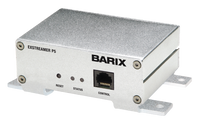 Barix Exstreamer-P5:  POE Enabled IP-Audio Decoder with built-in amplifier.